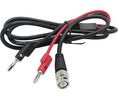 BNC to 2 x Banana Plug Test Lead Polyoxymethylene / PVC 1.1m Red / Black